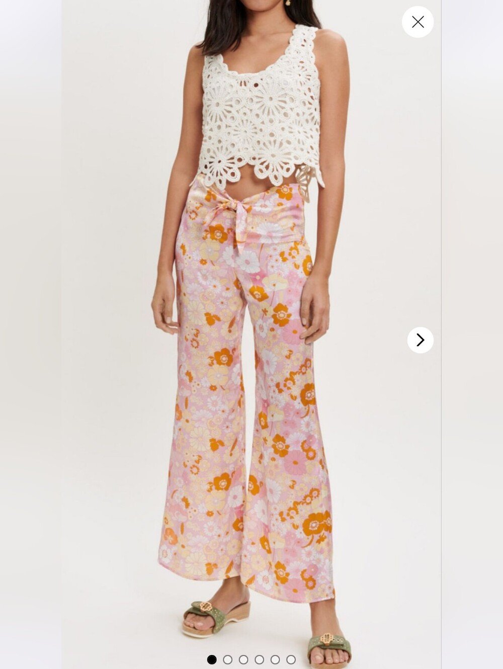 BNWT Maje Fluid Flower Power Pant size EU 34 or USA Extra Small XS